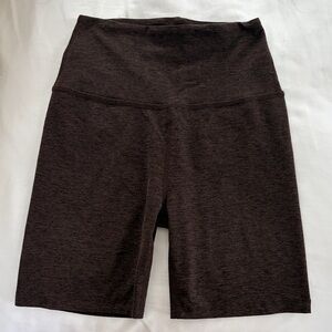 Beyond Yoga Space Dye Women's Brown High-Waisted Shorts